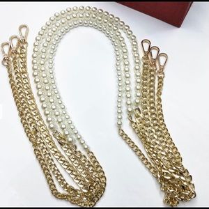 Pearl handle/strap for handbags